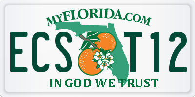 FL license plate ECST12