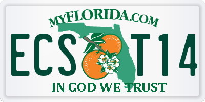 FL license plate ECST14