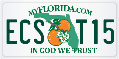 FL license plate ECST15