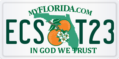 FL license plate ECST23