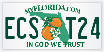FL license plate ECST24
