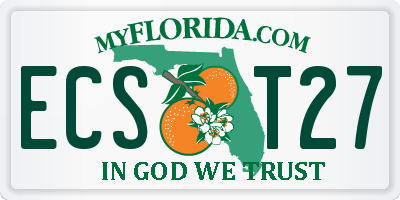FL license plate ECST27