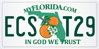 FL license plate ECST29