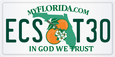 FL license plate ECST30