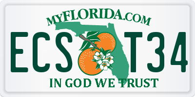 FL license plate ECST34
