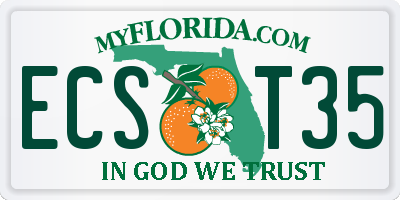 FL license plate ECST35