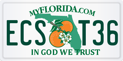 FL license plate ECST36