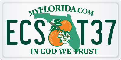 FL license plate ECST37