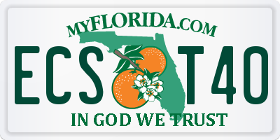 FL license plate ECST40