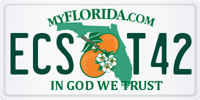 FL license plate ECST42