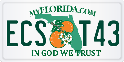 FL license plate ECST43