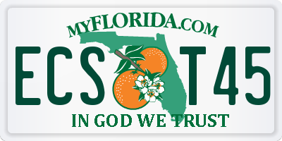 FL license plate ECST45