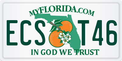 FL license plate ECST46