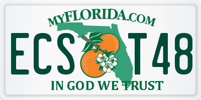 FL license plate ECST48