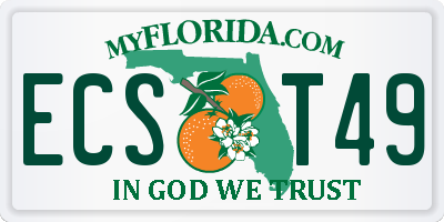 FL license plate ECST49