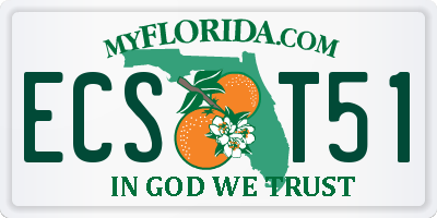 FL license plate ECST51