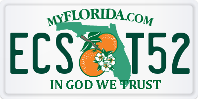 FL license plate ECST52