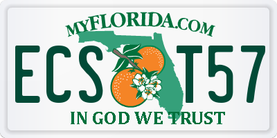 FL license plate ECST57
