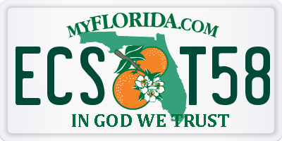 FL license plate ECST58