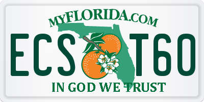 FL license plate ECST60