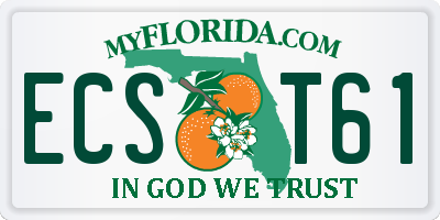 FL license plate ECST61