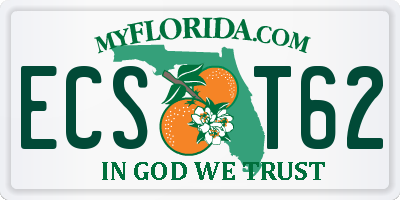 FL license plate ECST62