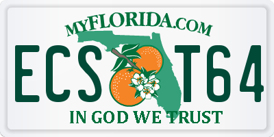 FL license plate ECST64