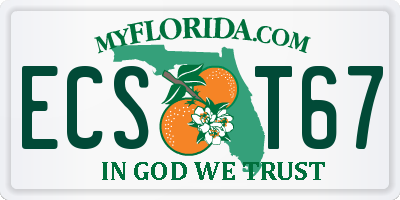FL license plate ECST67