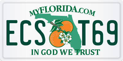 FL license plate ECST69