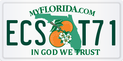 FL license plate ECST71
