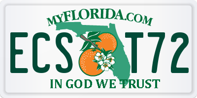 FL license plate ECST72