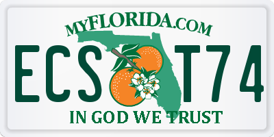FL license plate ECST74