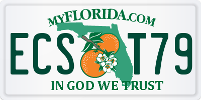 FL license plate ECST79