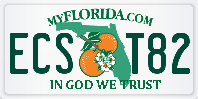 FL license plate ECST82