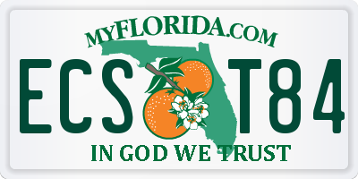 FL license plate ECST84