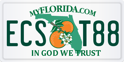 FL license plate ECST88