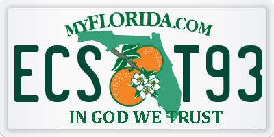 FL license plate ECST93