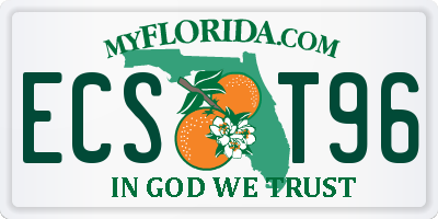 FL license plate ECST96