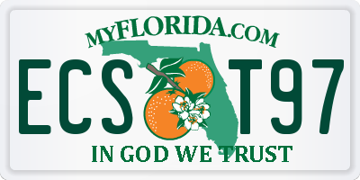 FL license plate ECST97
