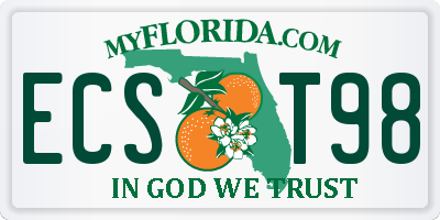 FL license plate ECST98