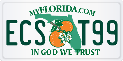 FL license plate ECST99