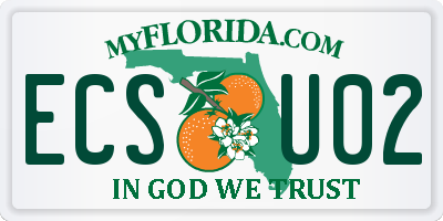 FL license plate ECSU02