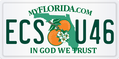 FL license plate ECSU46