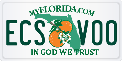 FL license plate ECSV00