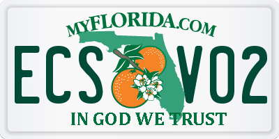 FL license plate ECSV02