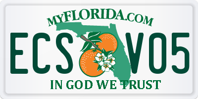 FL license plate ECSV05
