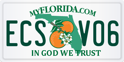 FL license plate ECSV06