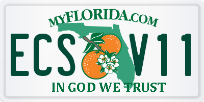 FL license plate ECSV11