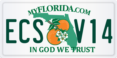 FL license plate ECSV14