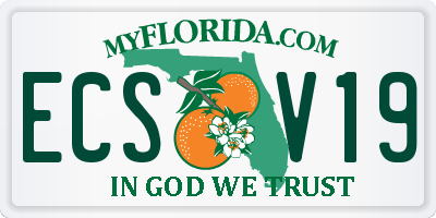 FL license plate ECSV19